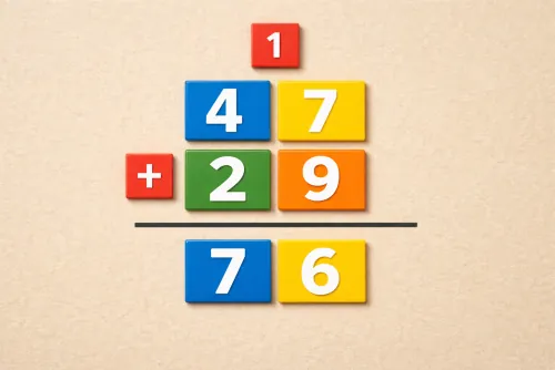 Learn addition with carrying (step by step)